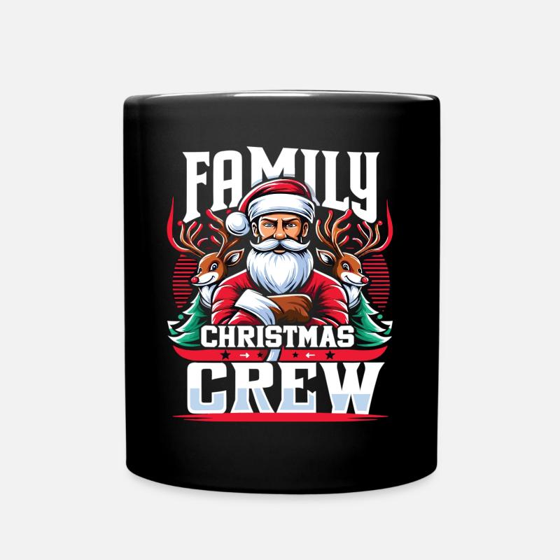 Family Christmas Crew - Tasse einfarbig - Schwarz