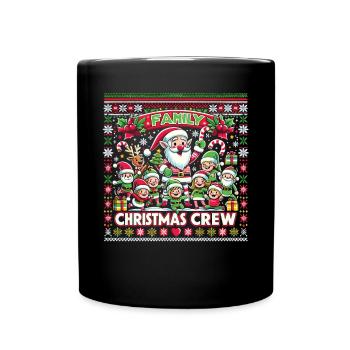 Family Christmas Crew - Full Colour Mug - black - Front