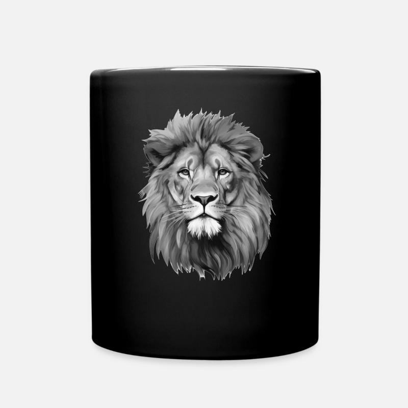 Un portrait du lion du Lion Lion - Mug uni - noir