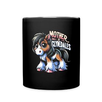 Amateurs de chevaux de trait race de cheval géant Clydesdale - Mug uni - noir - Devant