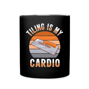 Tiler Flooring Job Tiler - Full Colour Mug - black - Front