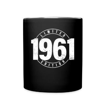 Limited Edition 1961 Year of Birth Urban Birthday - Full Colour Mug - black - Front