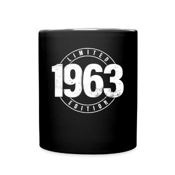 Limited Edition 1963 Birth Year Urban Birthday - Full Colour Mug - black - Front