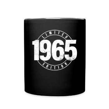 Limited Edition 1965 Birth Year Urban Birthday - Full Colour Mug - black - Front