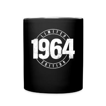 Limited Edition 1964 Year of Birth Urban Birthday - Full Colour Mug - black - Front
