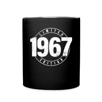Limited Edition 1967 year of birth Urban birthday - Full Colour Mug - black - Front