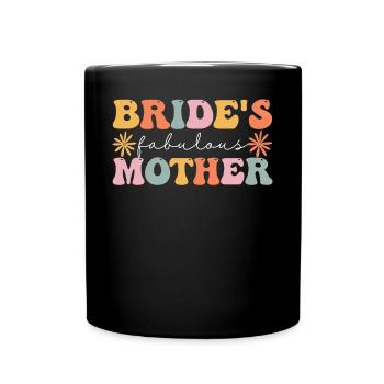 Groovy Bridal Shower Mom - Full Colour Mug - black - Front