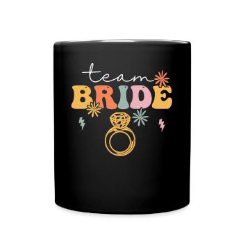 Groovy Bridal Shower Hen Party - Full Colour Mug - black - Front