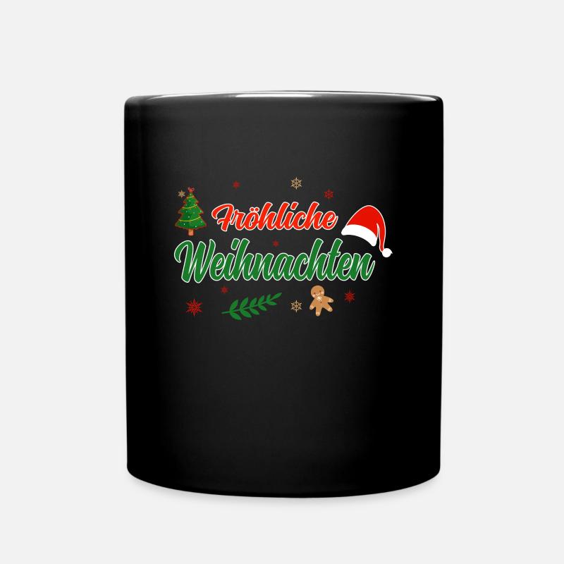 Fröhliche Weihnachten - Weihnachten Sprüch Designs - Tasse einfarbig - Schwarz