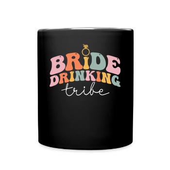 Groovy Bridal Shower Hen Party - Full Colour Mug - black - Front