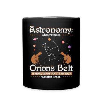 Der Gürtel des Orion - Tasse einfarbig - Schwarz - Vorne
