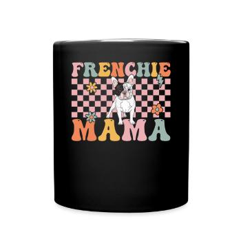 Groovy French Bulldog Mom Bulldogliebh - Full Colour Mug - black - Front