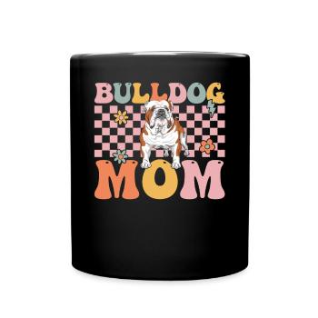 Groovy Français Bouledogue Amoureux - Mug uni - noir - Devant