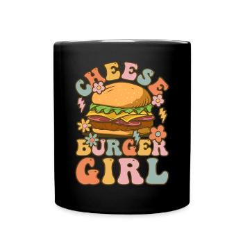 Groovy Hamburger - Full Colour Mug - black - Front