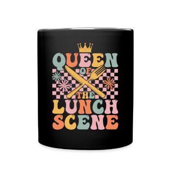 Groovy Cafeteria Worker Lunch Lady - Full Colour Mug - black - Front