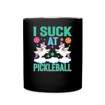 Je suis nul au pickleball - Mauvais joueur avec humour - Mug uni - noir - Devant