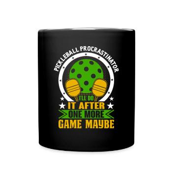 Pickleball Procrastinator - Ich Tu Es Danach - Tasse einfarbig - Schwarz - Vorne