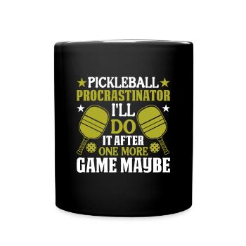 Pickleball Procrastinator - I Do It Afterwards - Full Colour Mug - black - Front