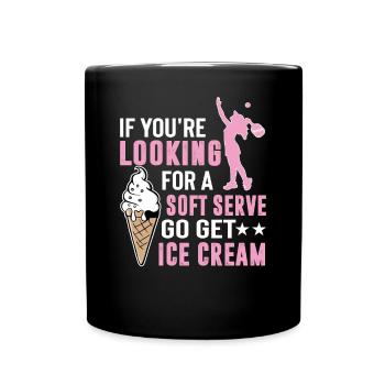 Vous cherchez un service doux ? Allez chercher de la crème glacée ! - Mug uni - noir - Devant