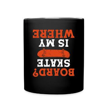 Funny Skateboarding - Où est ma planche de skate - Mug uni - noir - Devant