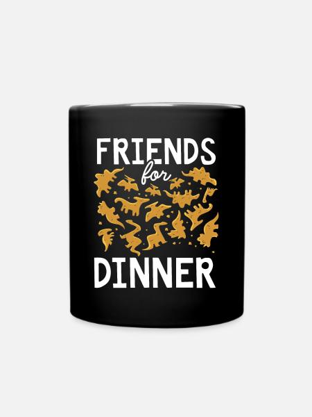 Freunde Zum Abendessen - Tasse einfarbig - Schwarz