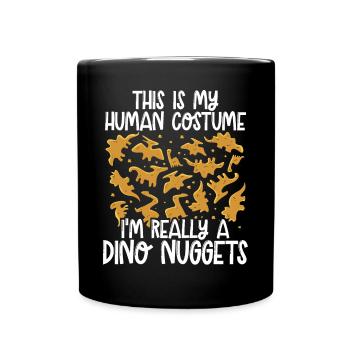 Ich Bin Wirklich Ein Dino nugget - Tasse einfarbig - Schwarz - Vorne