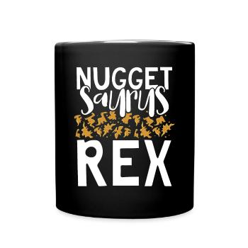 Nugget Saurus Rex - Tasse einfarbig - Schwarz - Vorne