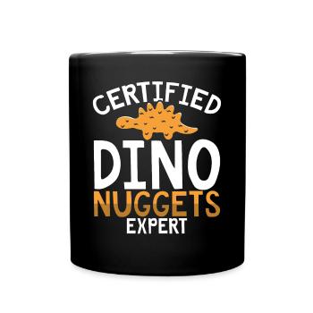 Zertifizierter Dino nugget experte - Tasse einfarbig - Schwarz - Vorne