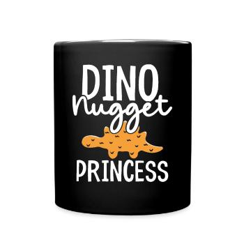 Dino nugget Prinzessin - Tasse einfarbig - Schwarz - Vorne