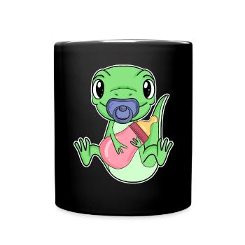 Baby Lizard Motif - Full Colour Mug - black - Front