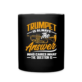 Trompete Trompeter Trompeten Spieler - Tasse einfarbig - Schwarz - Vorne