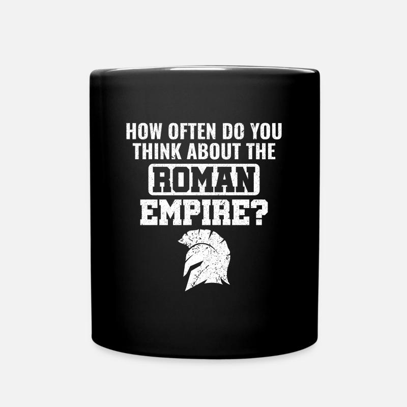 Thinking about the Roman Empire - Römisches Reich - Tasse einfarbig - Schwarz