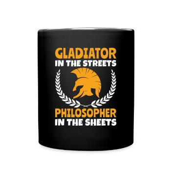 Gladiator in the Streets - Roman Empire - Full Colour Mug - black - Front