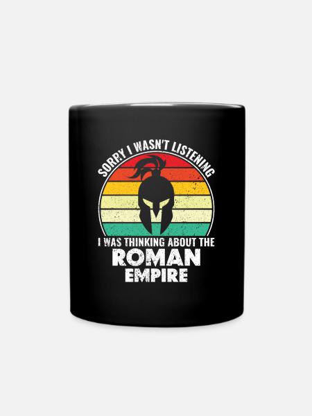 Thinking about the Roman Empire - Römisches Reich - Tasse einfarbig - Schwarz