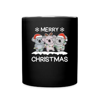 Joyeux Noël Koala Veille de Noël Koalas - Mug uni - noir - Devant
