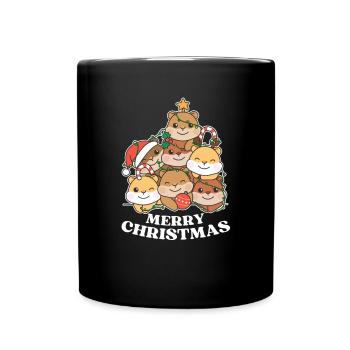 Merry Christmas Hamsters Christmas Eve Hamsters - Full Colour Mug - black - Front