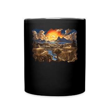 Pompeji Geschichte Reisen Ich liebe das Römische Reich - Tasse einfarbig - Schwarz - Vorne