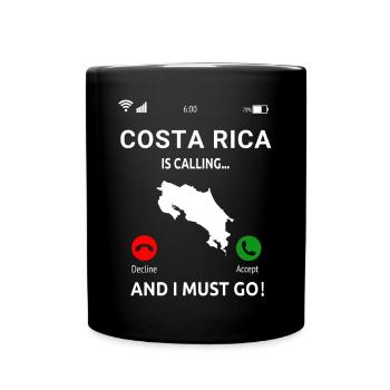 Costa Rica Central America Holidays - Full Colour Mug - black - Front