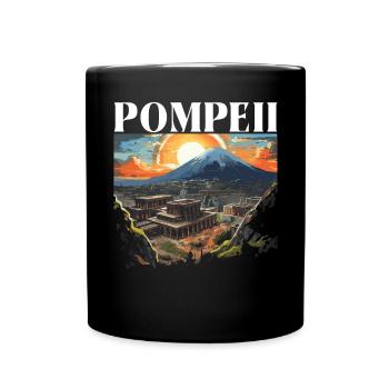 Pompeji Geschichte Reisen Ich liebe das Römische Reich - Tasse einfarbig - Schwarz - Vorne