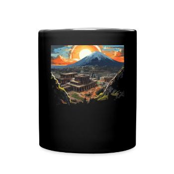 Pompeji Geschichte Reisen Ich liebe das Römische Reich - Tasse einfarbig - Schwarz - Vorne