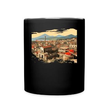 Pompeji Geschichte Reisen Ich liebe das Römische Reich - Tasse einfarbig - Schwarz - Vorne