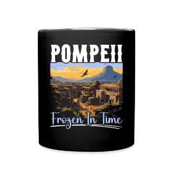 Pompeji Geschichte Reisen Ich liebe das Römische Reich - Tasse einfarbig - Schwarz - Vorne