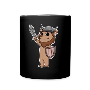 Viking Motif Lion - Mug uni - noir - Devant