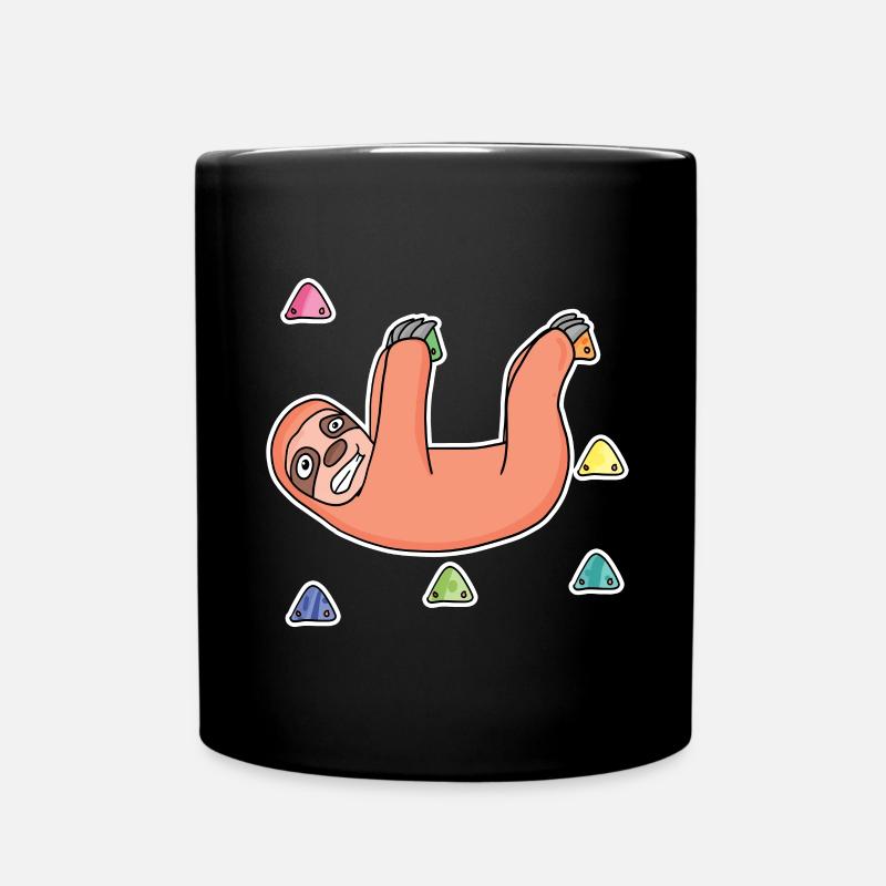 Faultier Felsklettern Klettern - Tasse einfarbig - Schwarz