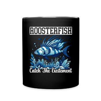 Poisson Coq Fish Catcher Pêcheur Pêcheur Pêche - Mug uni - noir - Devant