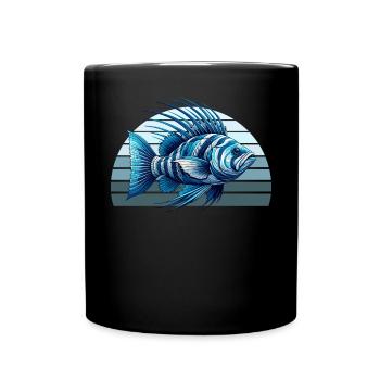 Poisson Coq Fish Catcher Pêcheur Pêcheur Pêche - Mug uni - noir - Devant