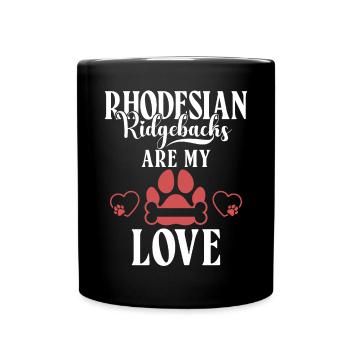 Rhodesian Ridgeback Gifts - Full Colour Mug - black - Front