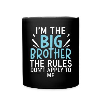 Big Brother Gift - Tasse einfarbig - Schwarz - Vorne