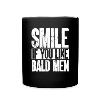 Bald Head Baldness Beard Bald Head - Full Colour Mug - black - Front