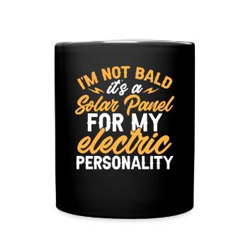Tête chauve Calvitie Barbe Tête chauve - Mug uni - noir - Devant